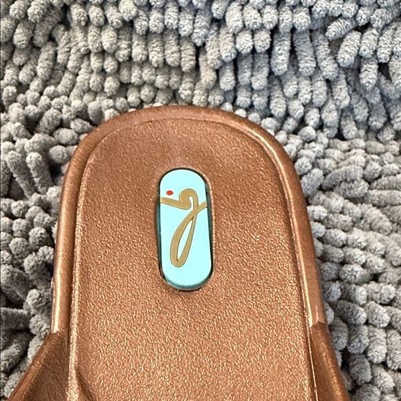 OKA b. Sandals in Brown with Blue Accents - Picture 9 of 9